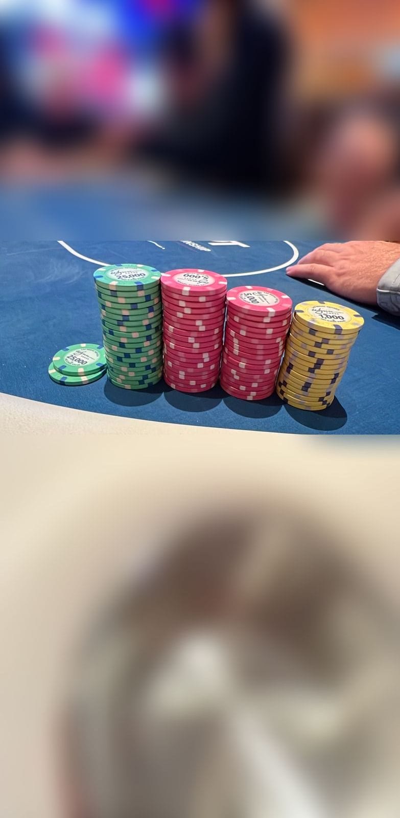 Four stacks · large denominations